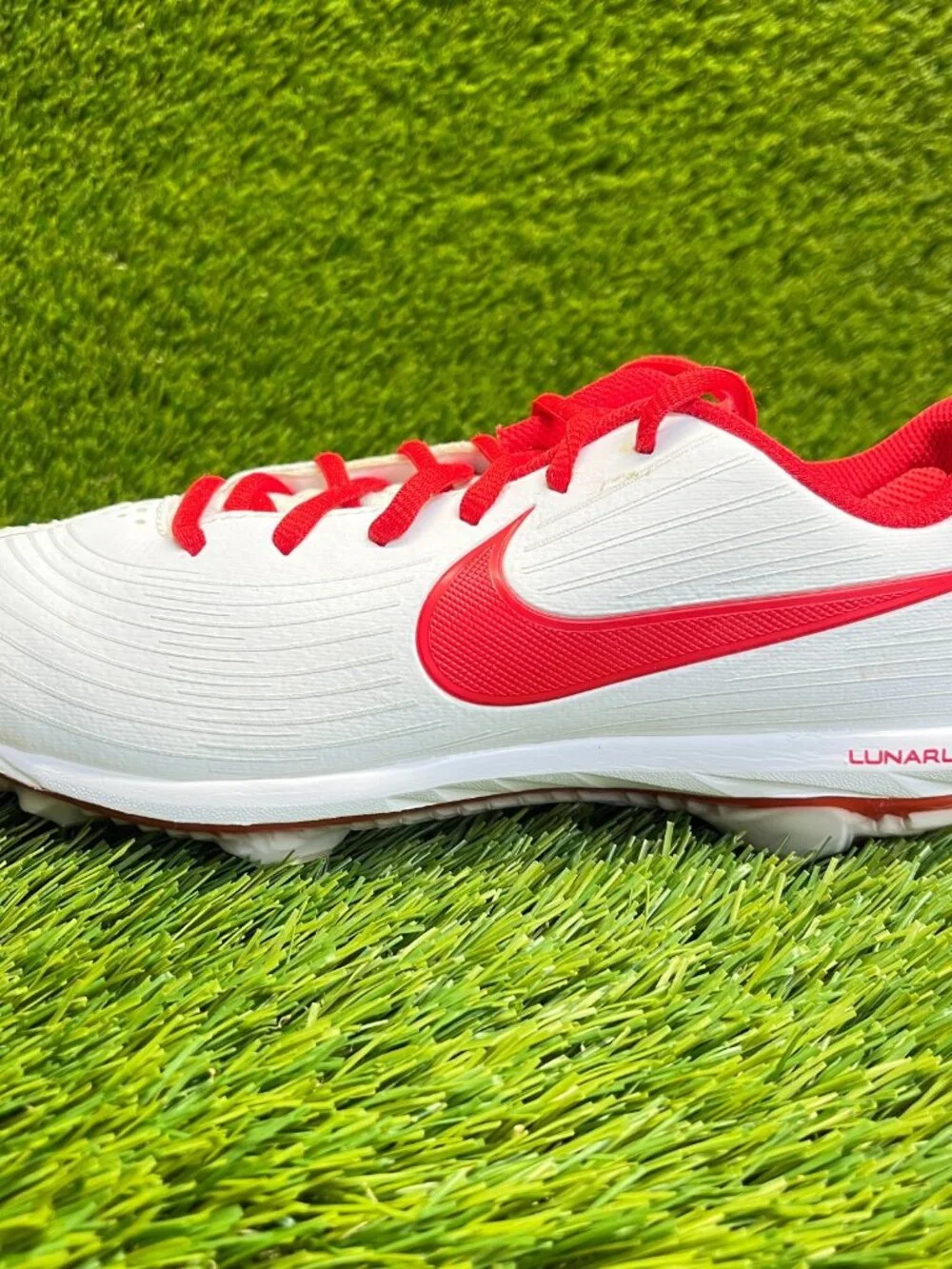 Nike Lunar Hyperdiamond 3‎ Pro Womens Size 7 White Red Running Softball Cleats